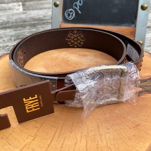 Frye Studded Brown Belt